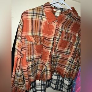 cropped flannel